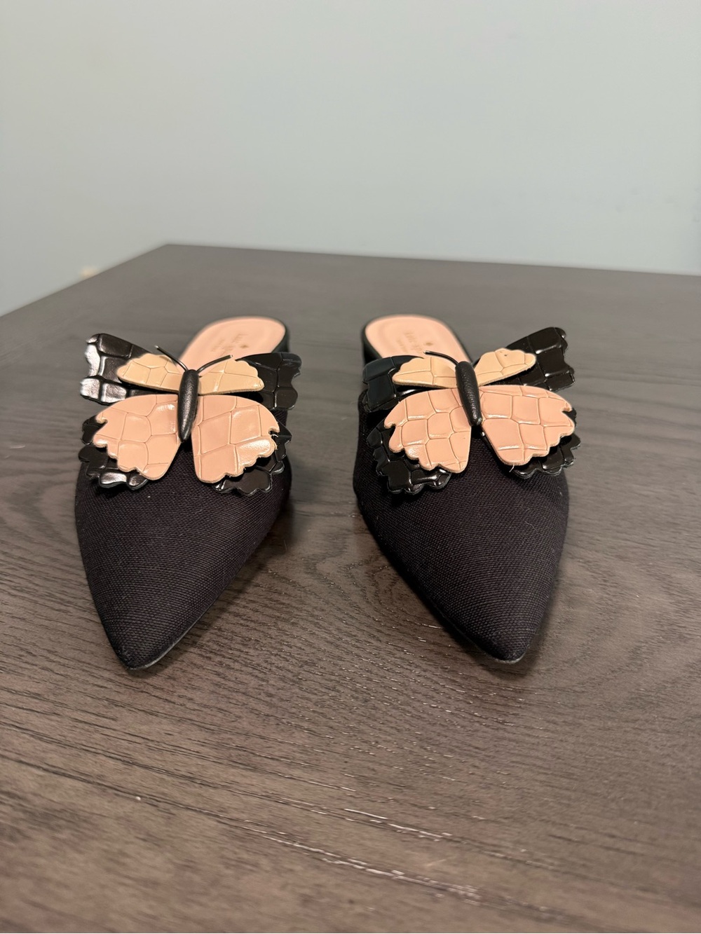 Kate Spade‎ New York Women's Blossom Black Canvas Mule Size 10 M - Picture 4 of 8